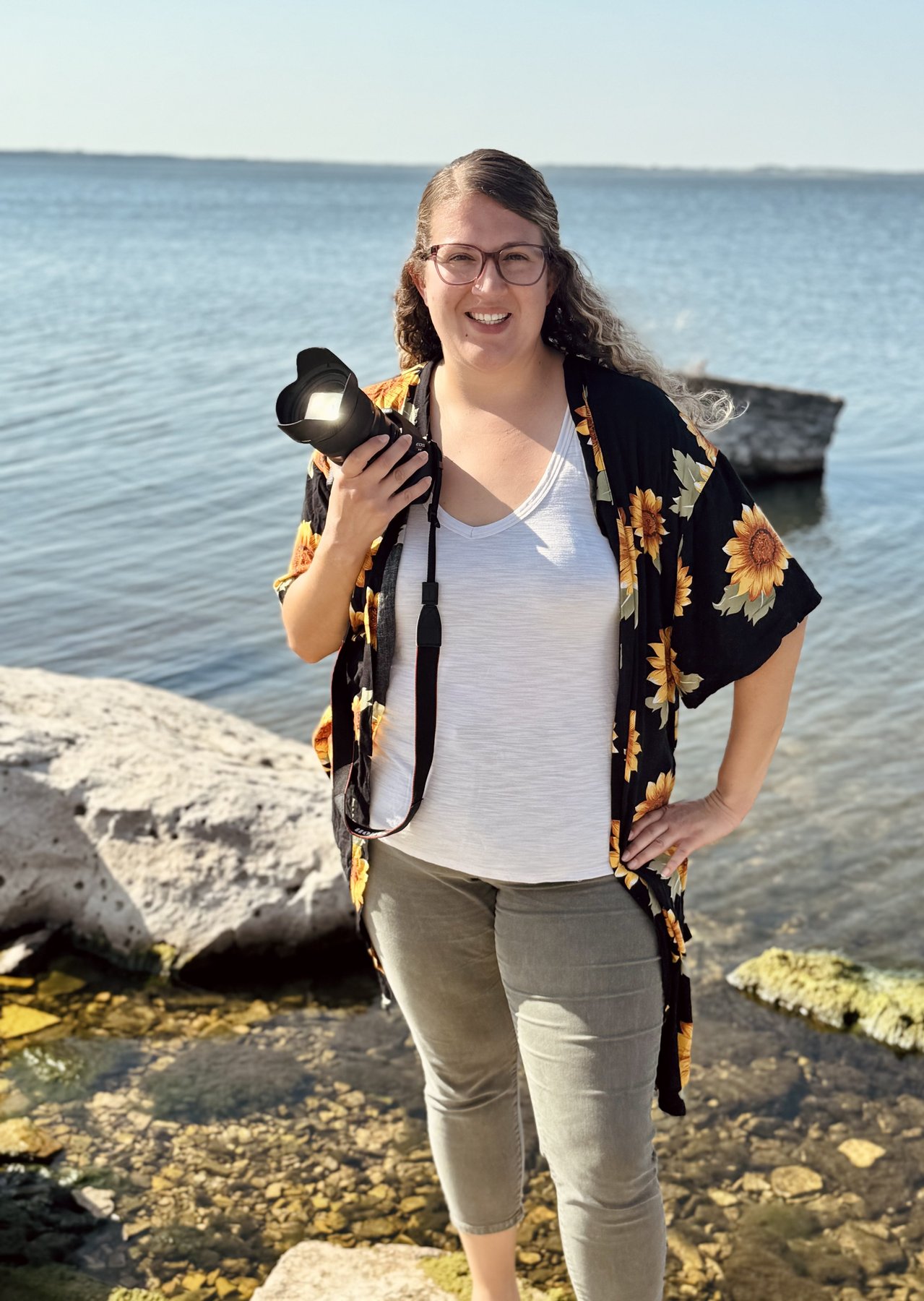 Paige Mendoza with camera